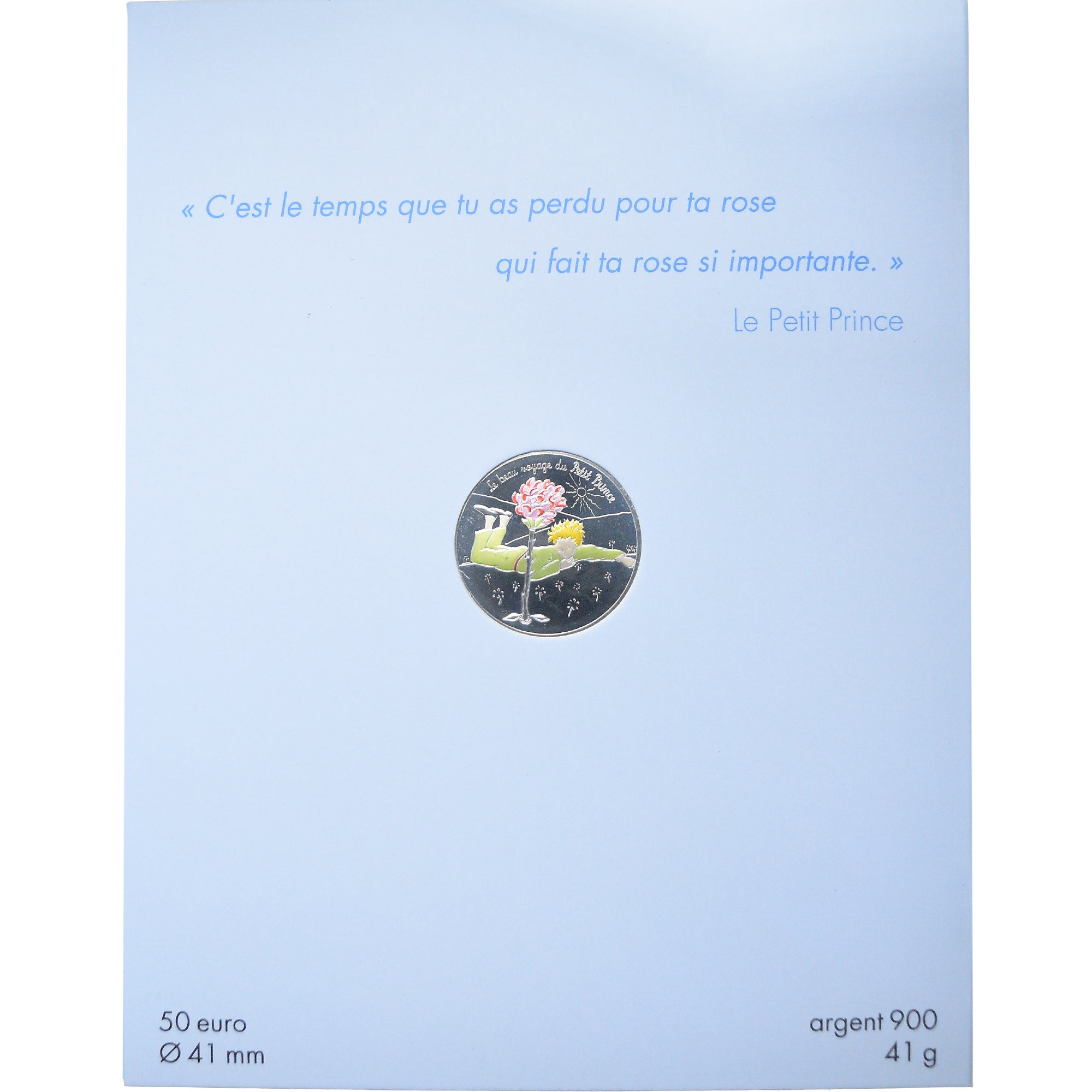 France, 50 Euro, Petit Prince (rose), 2016, Monnaie de Paris, Colorized