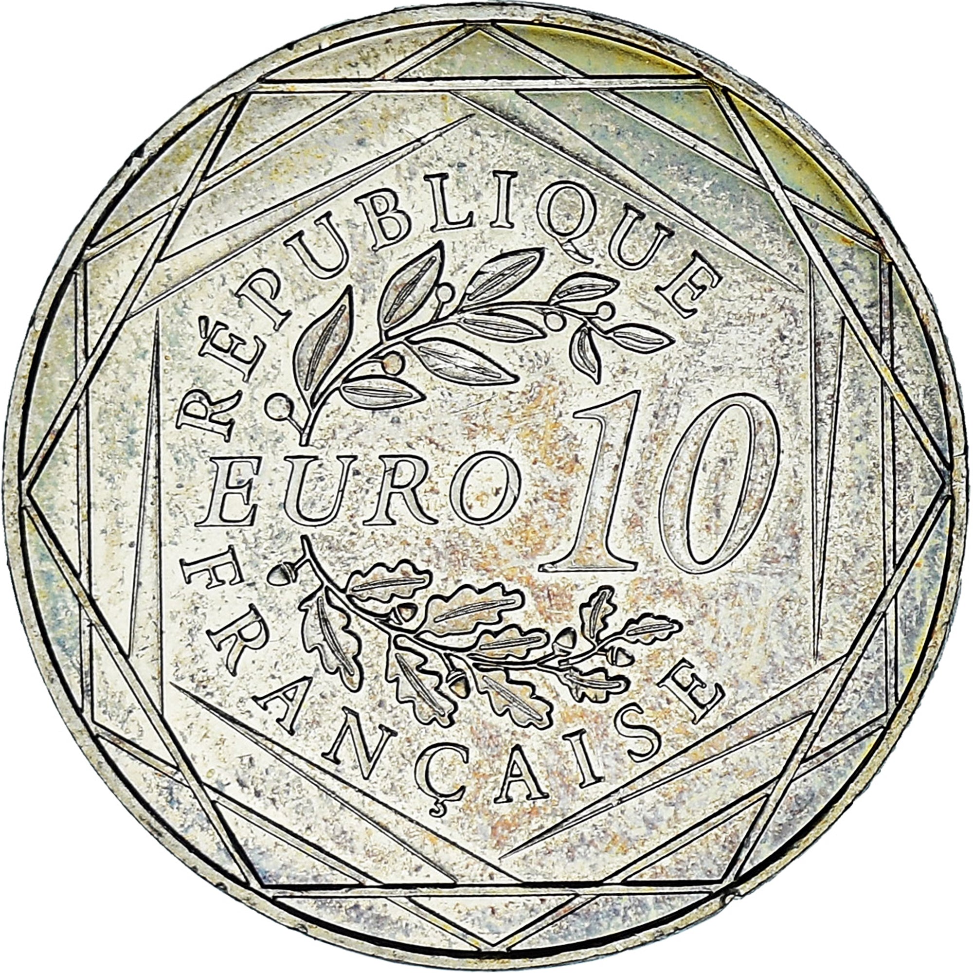 France, 10 Euro, Coq, 2014, Monnaie de Paris, MS(63), Silver