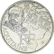 France, 10 Euro, Aquitaine, 2012, Monnaie de Paris, MS(63), Silver, KM:1863