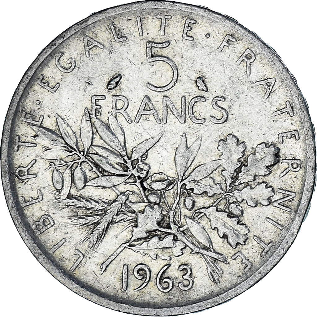 Monnaie, France, Semeuse, 5 Francs, 1963, Paris, TB+, Argent, Gadoury:770