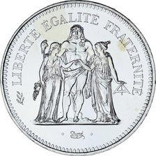 Moeda, França, Hercule, 50 Francs, 1974, Paris, série FDC, MS(65-70), Prata