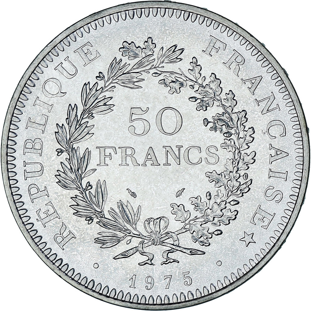 Moneta, Francia, Hercule, 50 Francs, 1975, Paris, série FDC, FDC, Argento
