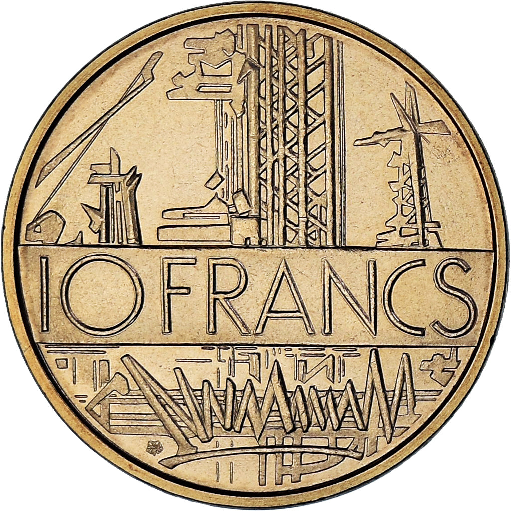 Moneta, Francia, Mathieu, 10 Francs, 1974, Monnaie de Paris, série FDC, Tranche