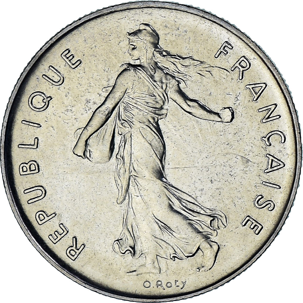 Monnaie, France, Semeuse, 5 Francs, 1975, Paris, série FDC, FDC, Nickel Clad