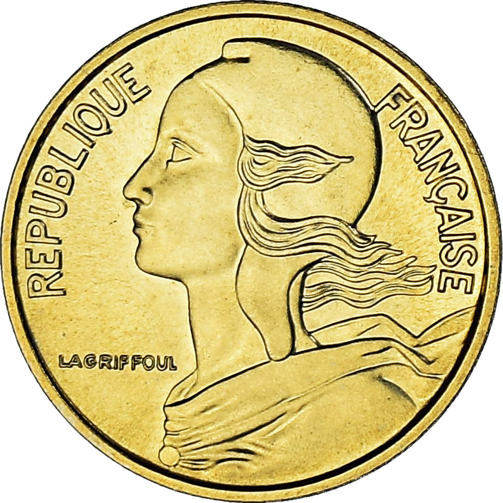 Moneda, Francia, Marianne, 5 Centimes, 1974, Paris, série FDC, FDC, Aluminio -