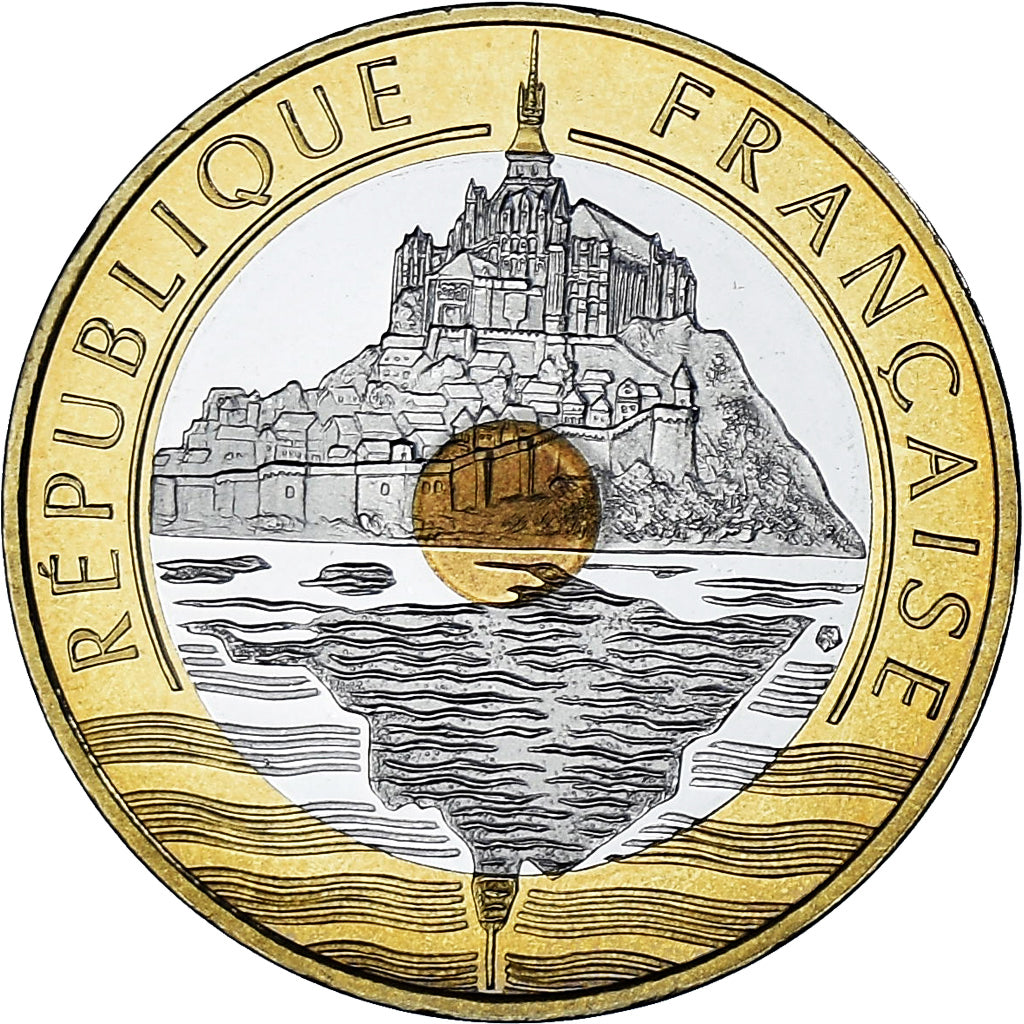 Munten, Frankrijk, Mont Saint Michel, 20 Francs, 2001, Monnaie de Paris, BE
