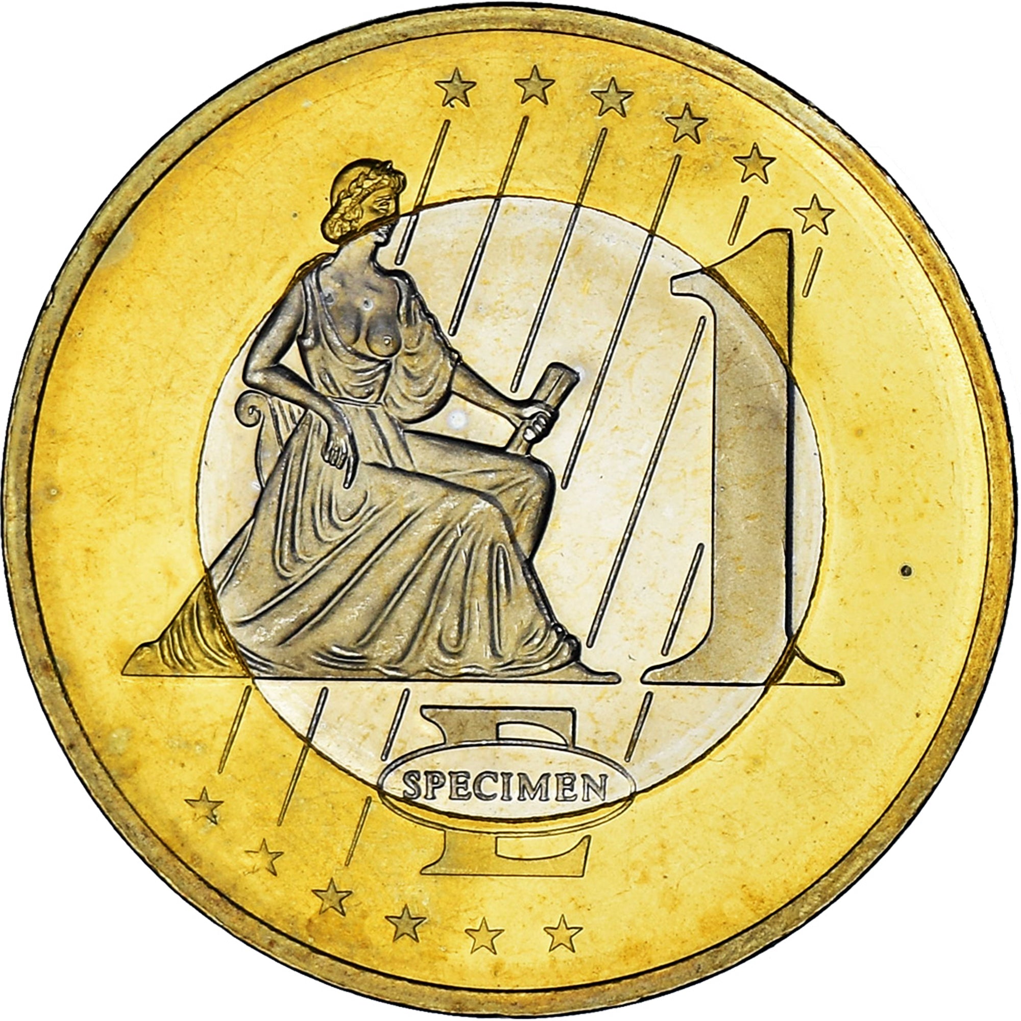 Chypre, 1€ pattern, 2003, ESSAI, SPL, Bimétallique