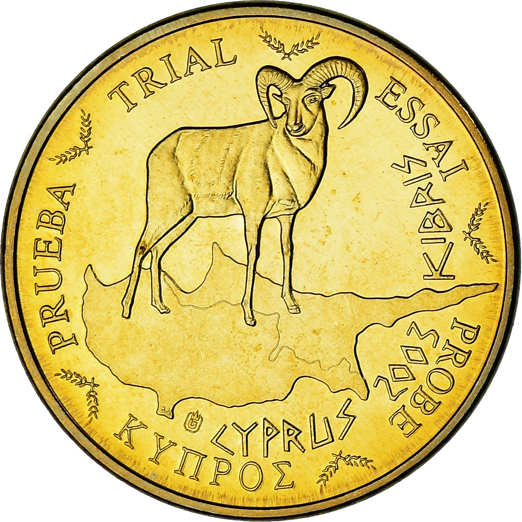 Cyprus, 20 cents pattern, 2003, ESSAI, FDC, Tin