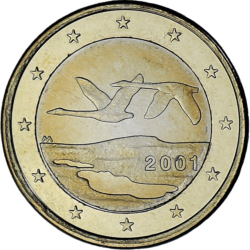 Finnland, Euro, 2001, Mint of Finland, UNZ, Bi-Metallic, KM:104