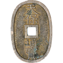 Japon, 100 Mon, Tempo Tsuho, (1835-1870), TB+, Bronze, KM:7