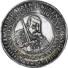 Electorate of Saxony, Johann Georg I, Thaler, 1656, Dresden, Silver, AU(50-53)