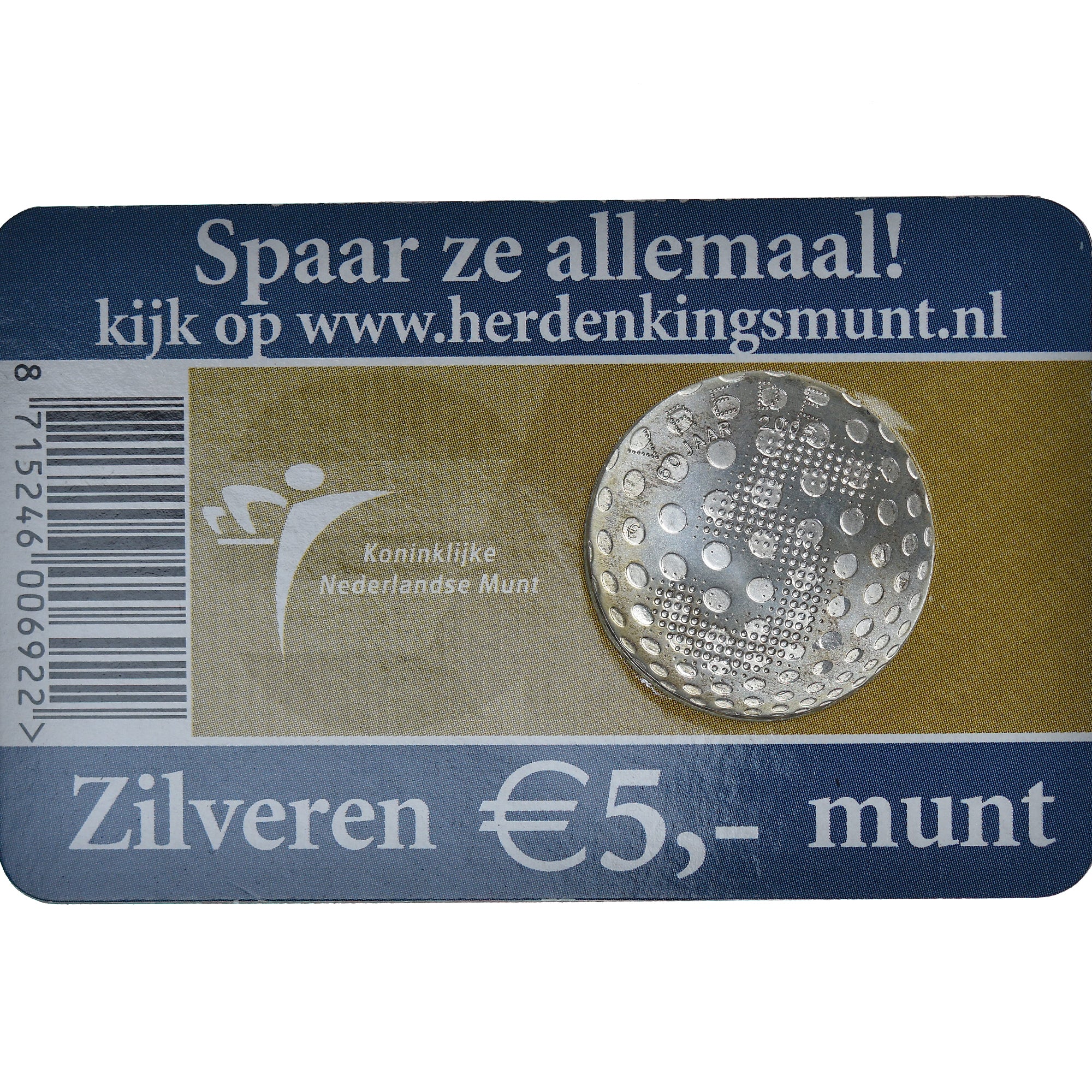 Nederland, Beatrix, 5 Euro, Paix et liberté, 2005, Utrecht, UNC-, Zilver