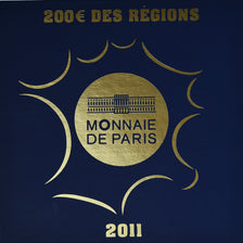 Francia, 200 Euro, Régions françaises, 2011, Monnaie de Paris, BE, FDC, Oro