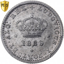 Portugal, Luiz I, 50 Reis, 1889, Lisbon, Silver, PCGS, AU53, KM:506.2