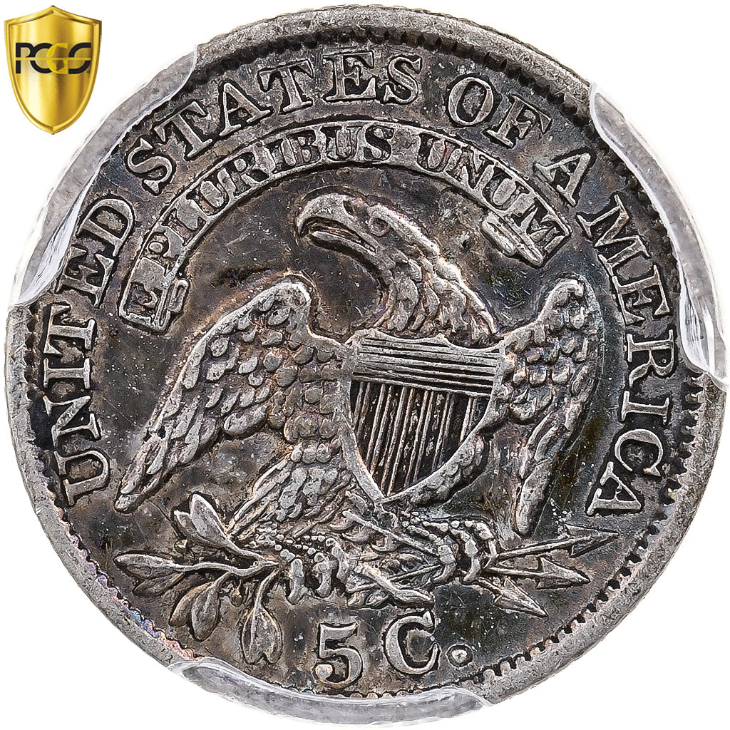 United States, Half Dime, Liberty Cap, 1835, Philadelphia, Silver, PCGS, Cleaned