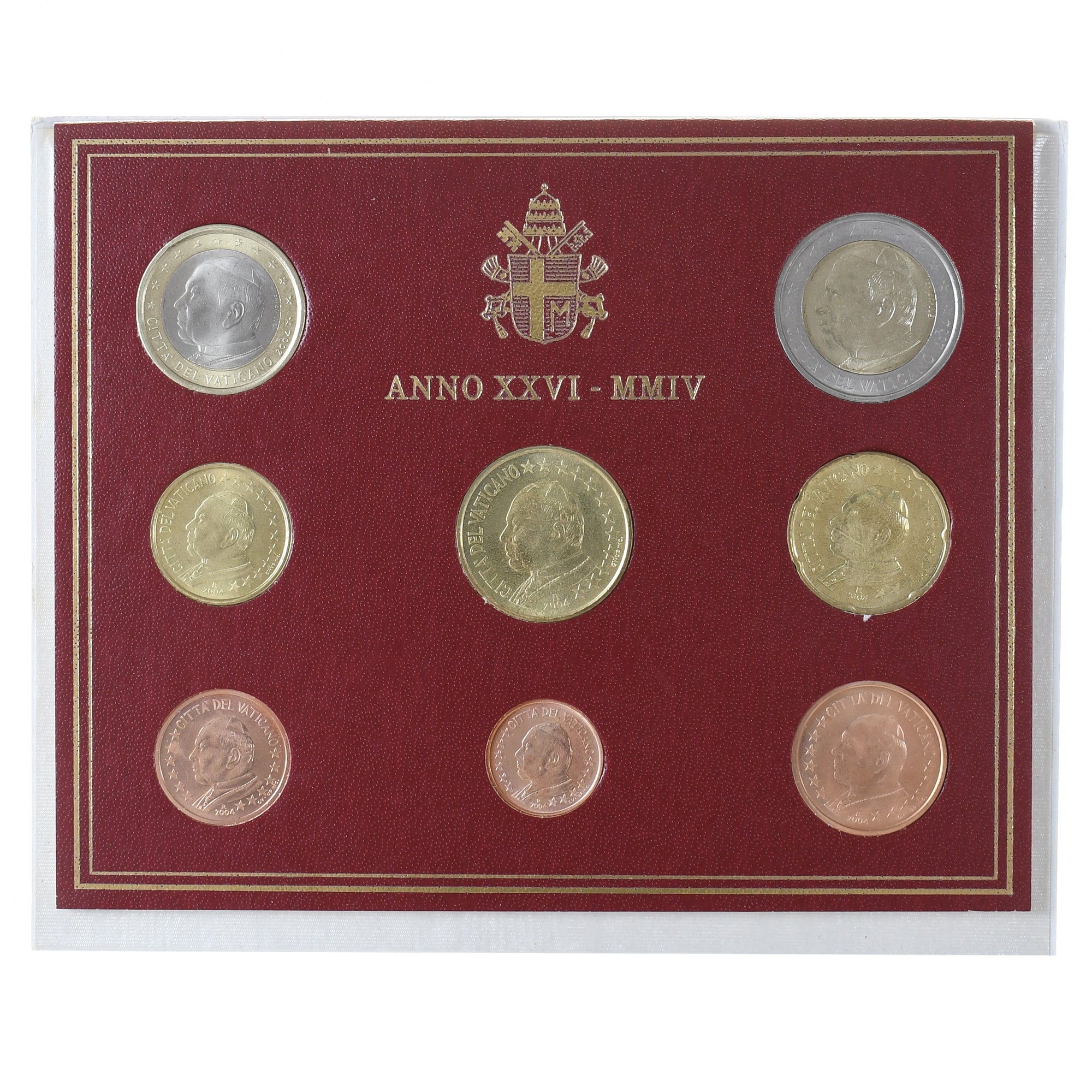 Vatikan, Jean-Paul II, Coffret 1c. à 2€, 2004, Rome, STGL