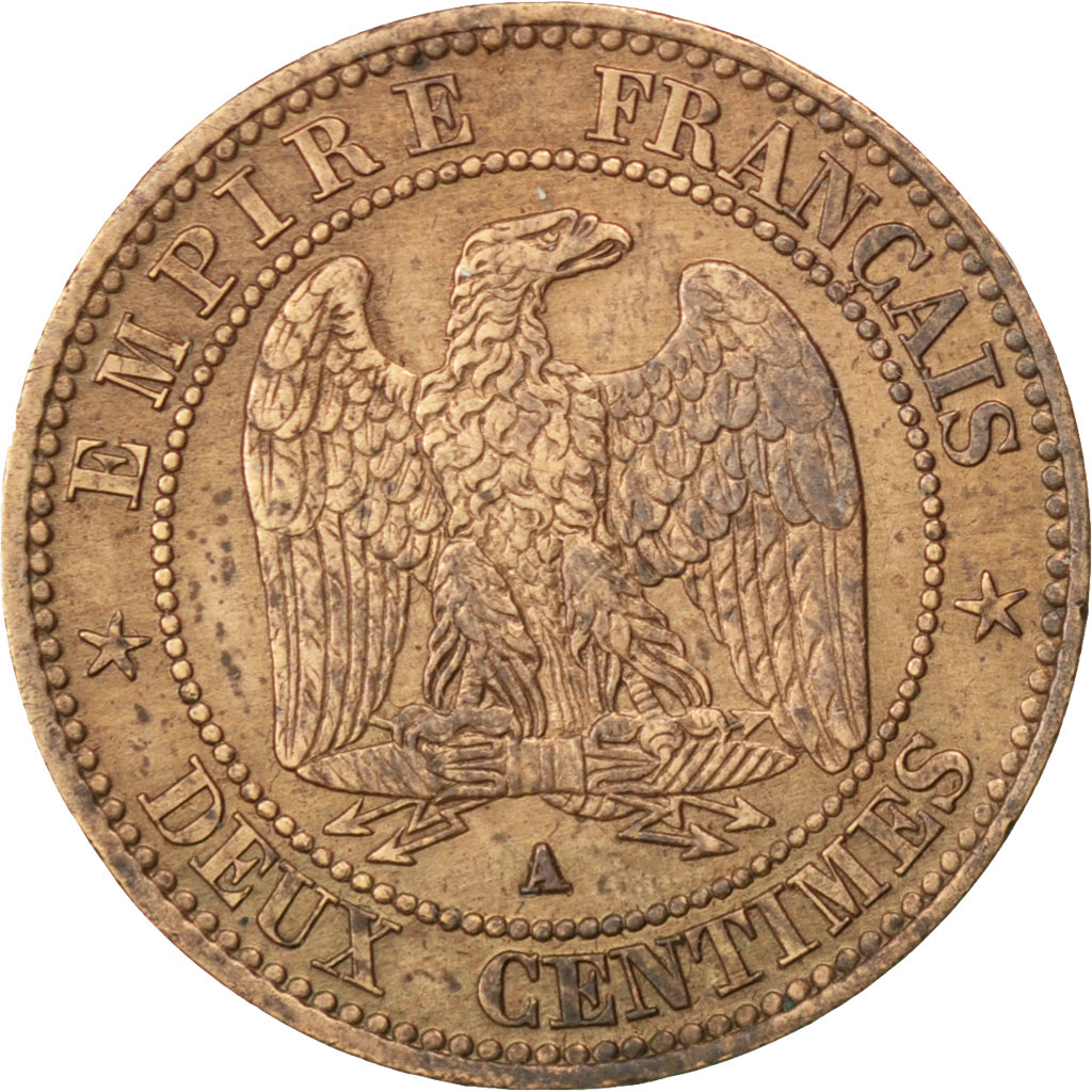 Monnaie, France, Napoleon III, Napoléon III, 2 Centimes, 1862, Paris, TTB