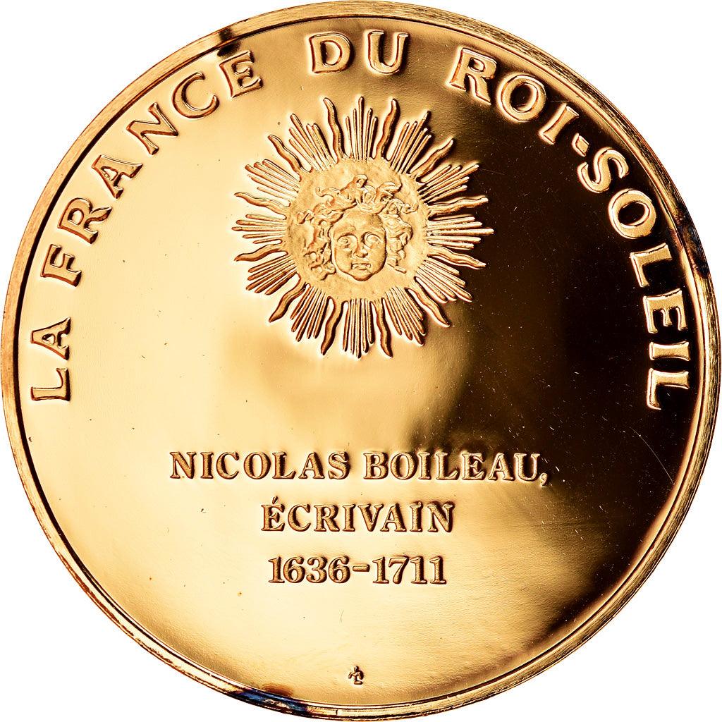 Francia, medalla, Nicolas Boileau, La France du Roi Soleil, SC, Oro vermeil