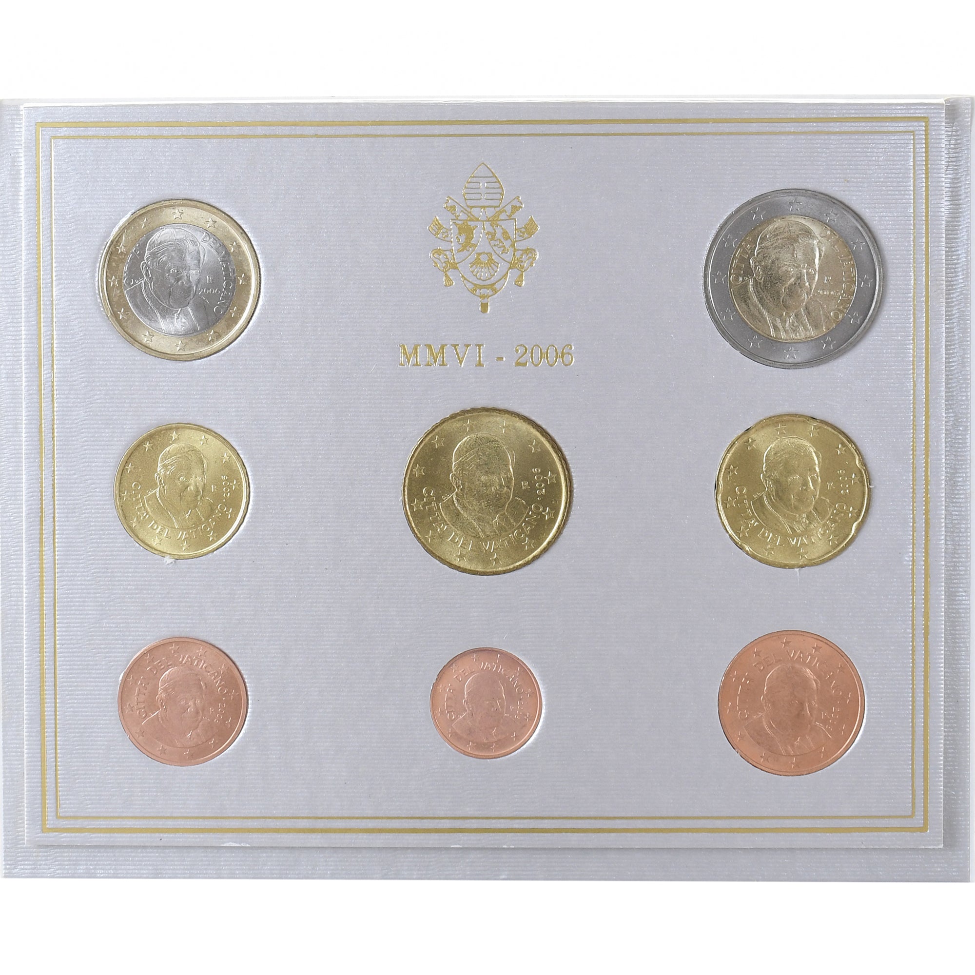 Vatican, Benoît XVI, Coffret 1c. à 2€, 2006, Rome, MS(65-70)