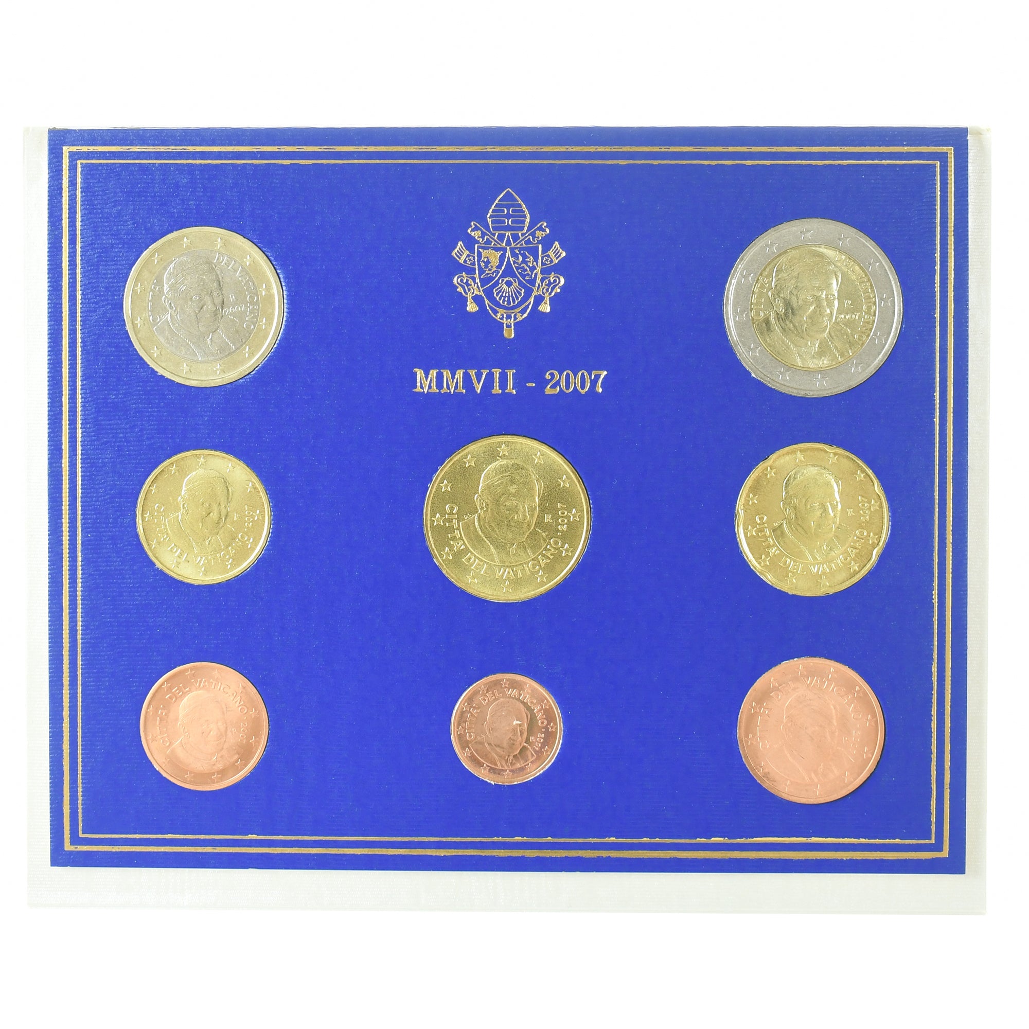 Vatican, Benoît XVI, Coffret 1c. à 2€, 2007, Rome, MS(65-70)