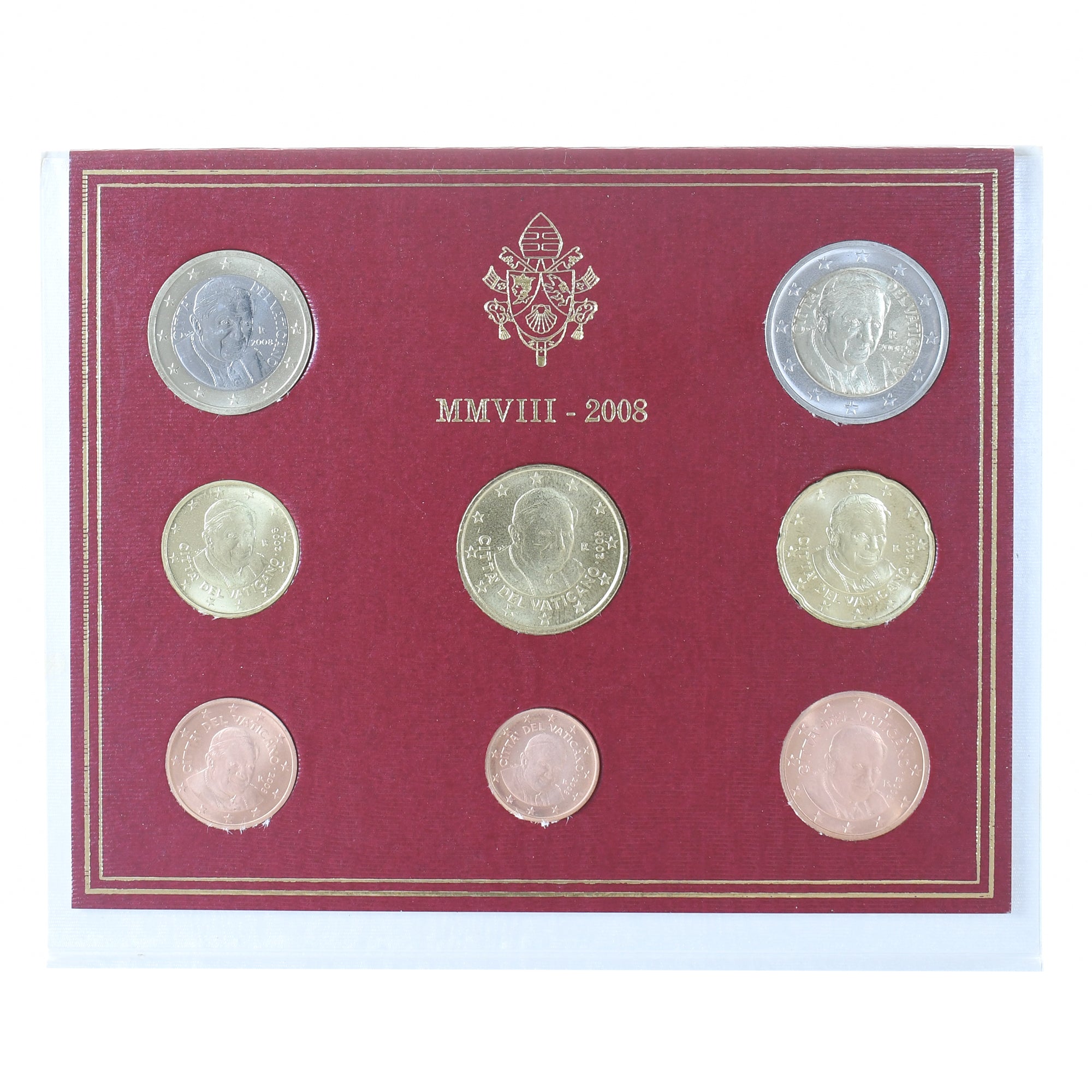 Vaticano, Benoît XVI, Coffret 1c. à 2€, 2008, Rome, MS(65-70), N/D