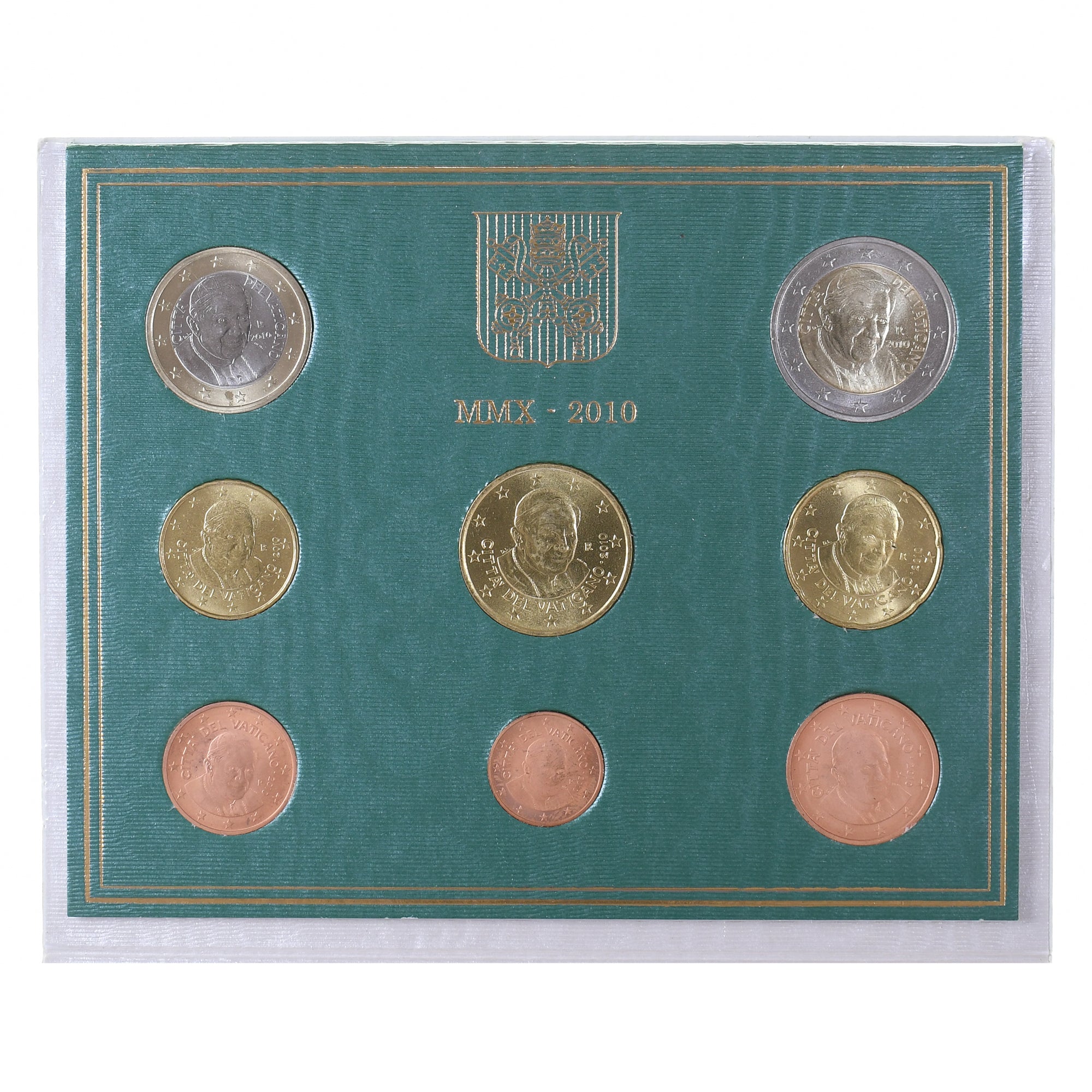 Vatikan, Benoît XVI, Coffret 1c. à 2€, 2010, Rome, STGL