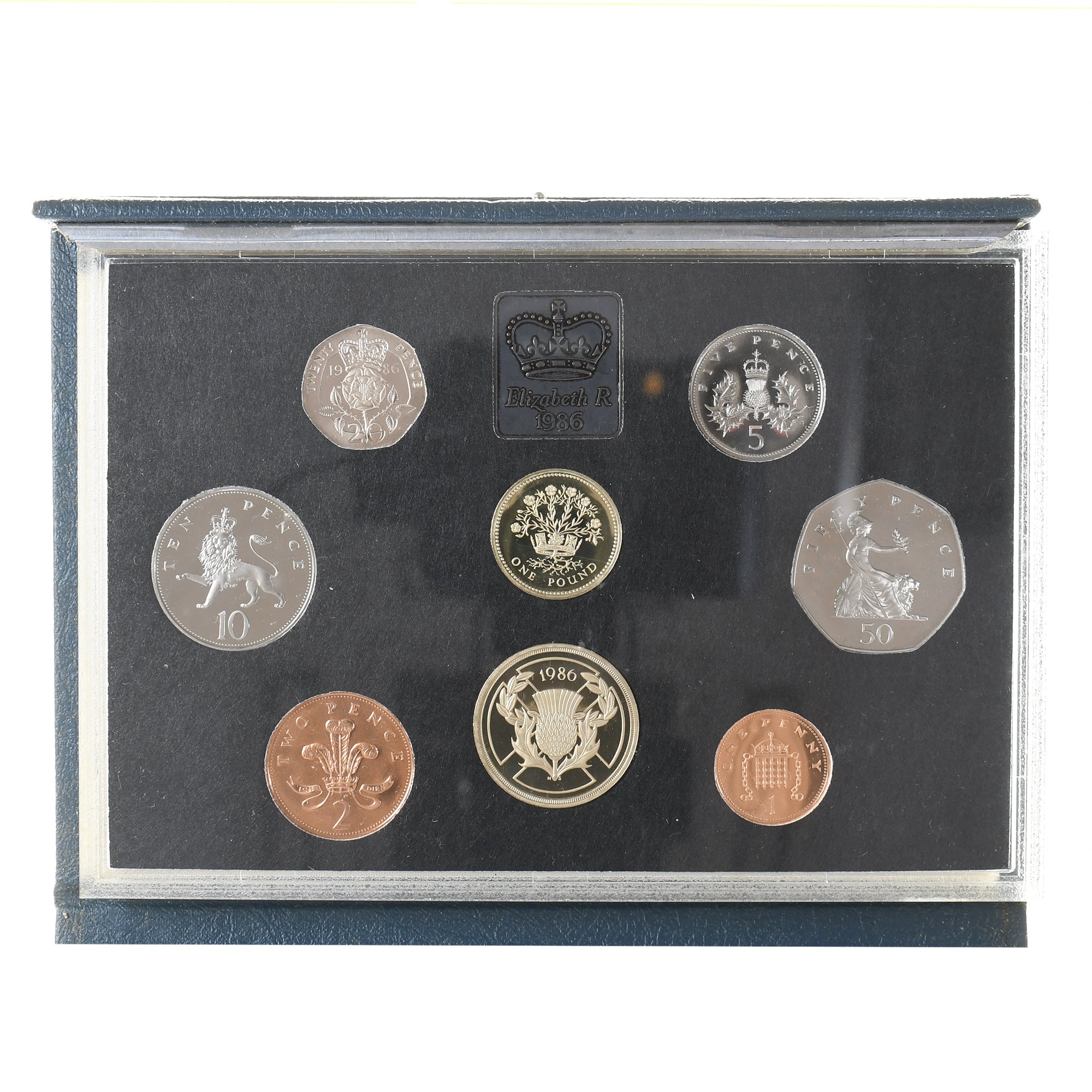 Wielka Brytania, Elizabeth II, Proof Set, 1986, British Royal Mint, MS(65-70)