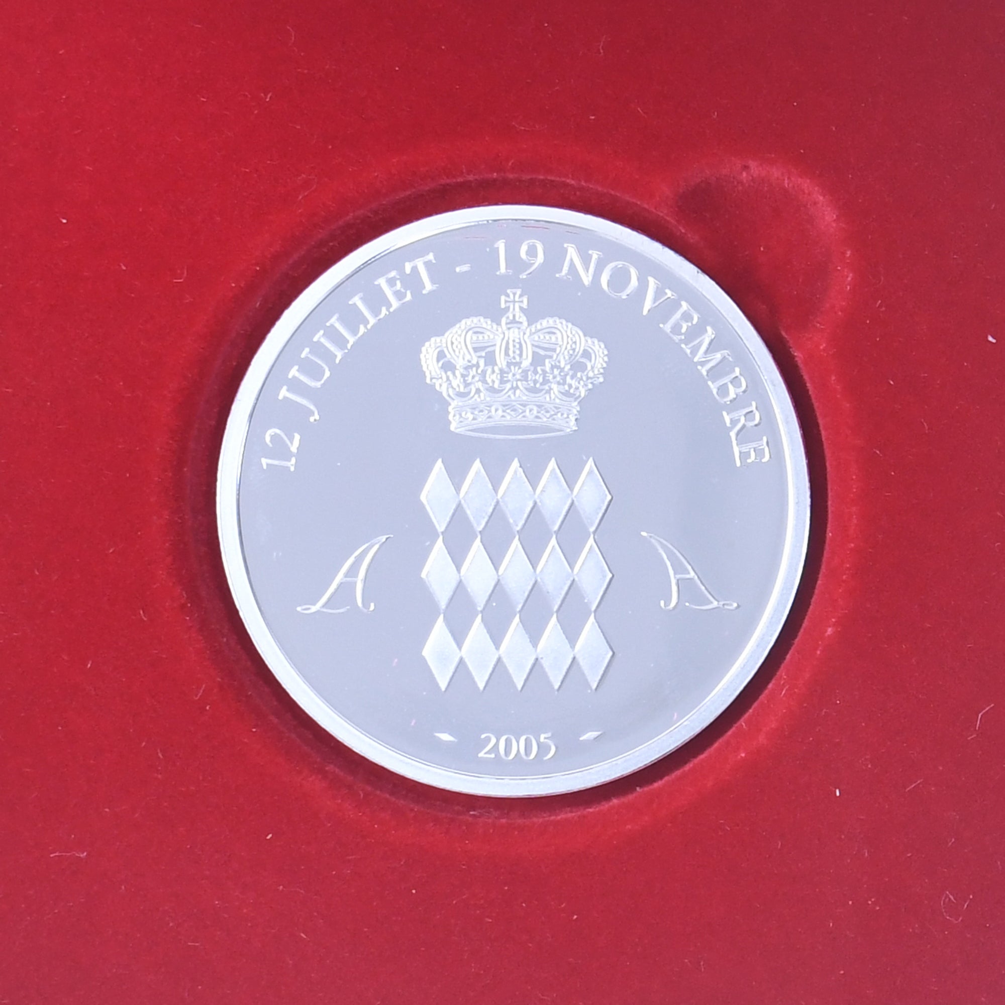 Monaco, medal, Prince Albert II, 2005, BE, MS(65-70), Srebro