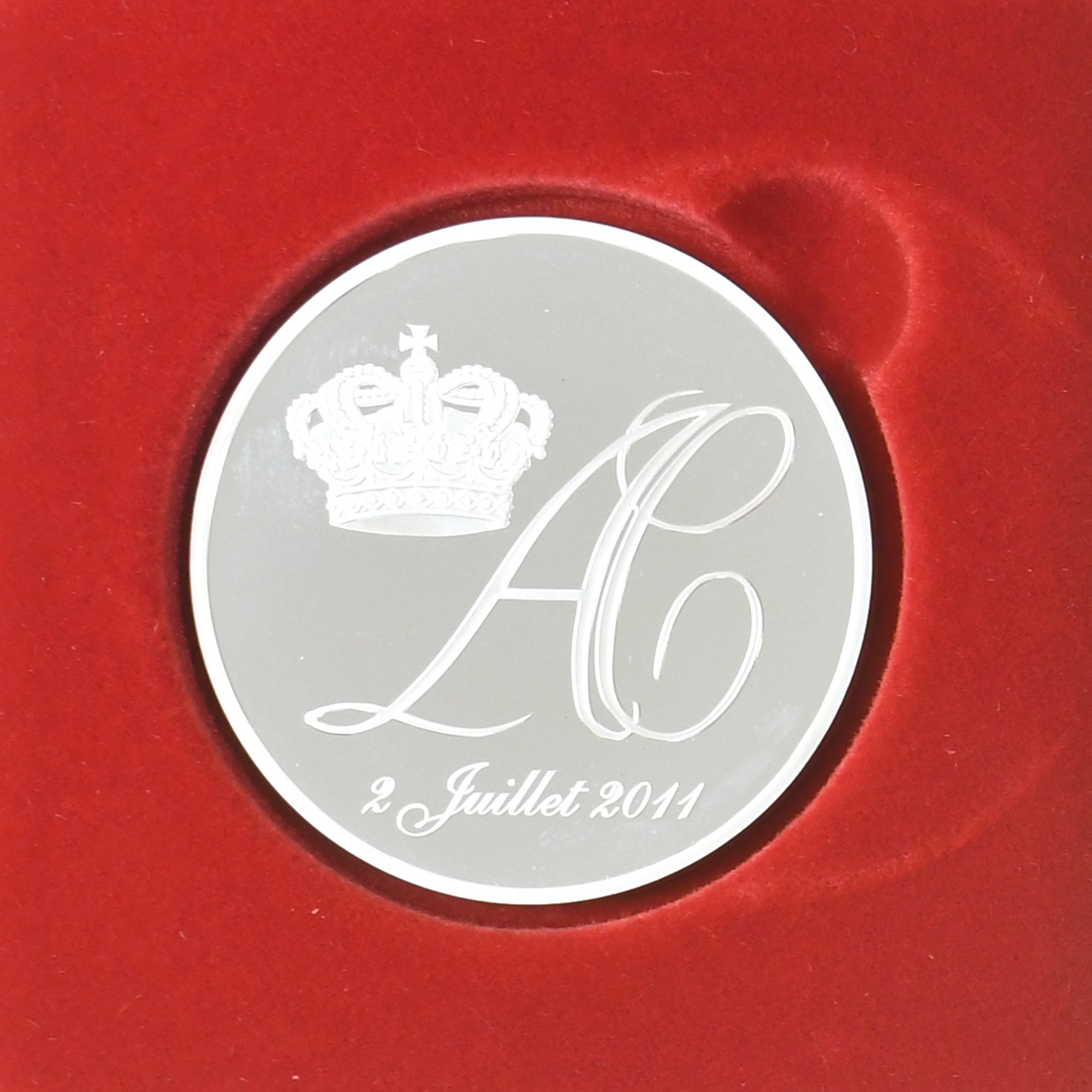 Monaco, Medal, Mariage d'Albert et Charlène, 2011, BE, MS(65-70), Silver