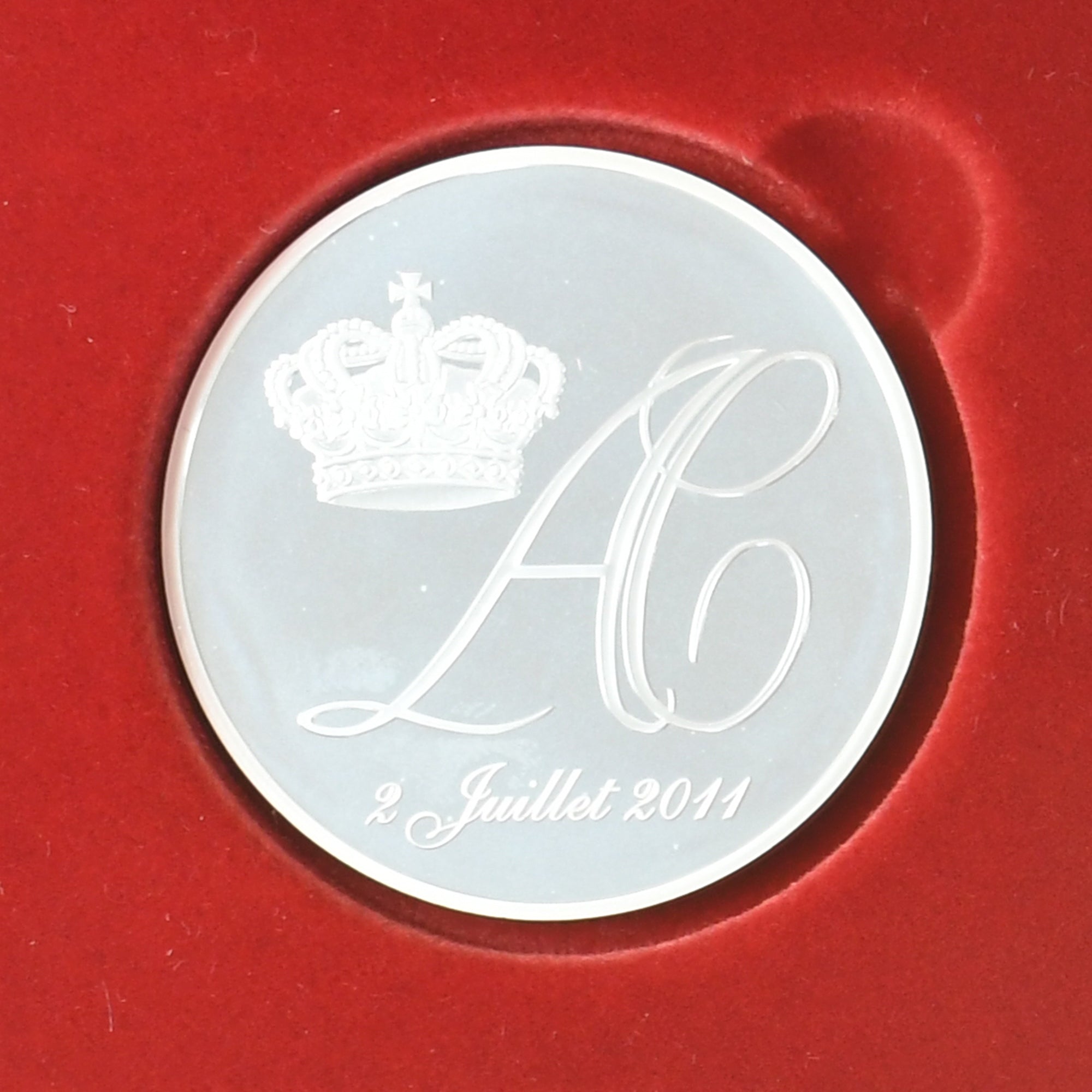 Monaco, Médaille, Mariage d'Albert et Charlène, 2011, BE, FDC, Argent