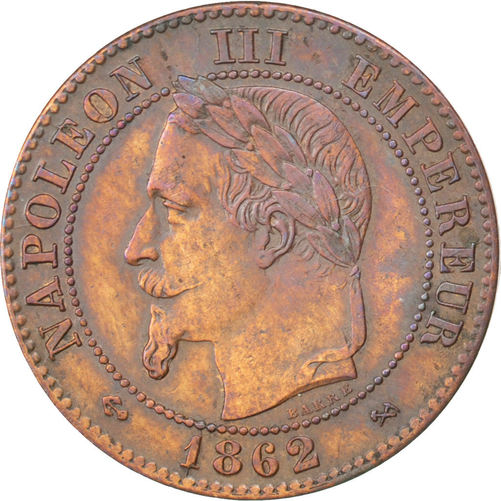 Moneta, Francia, Napoleon III, Napoléon III, 2 Centimes, 1862, Bordeaux, BB+