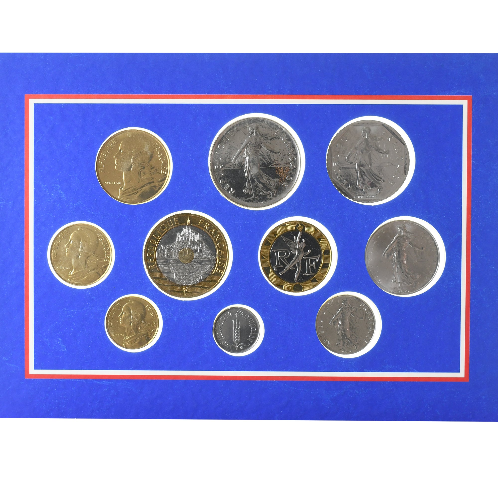 France, Coffret 1 c. à 20 frs., 1999, Monnaie de Paris, BU, MS(65-70)