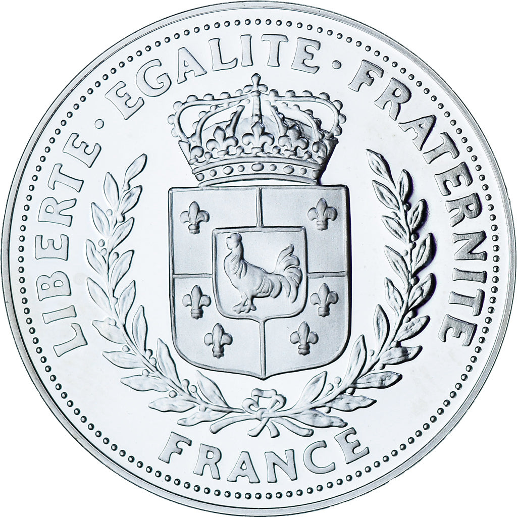 France, Medal, Marianne Triomphante, BE, colourized, MS(65-70), Silver