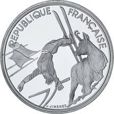 France, Albertville - Ski acrobatique, 100 Francs, 1990, Monnaie de Paris, BE