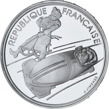 France, Albertville - Bobsledding, 100 Francs, 1990, Monnaie de Paris, BE