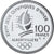 France, Albertville - Bobsledding, 100 Francs, 1990, Monnaie de Paris, BE