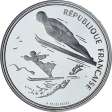 France, Albertville - Saut à ski, 100 Francs, 1991, Monnaie de Paris, BE