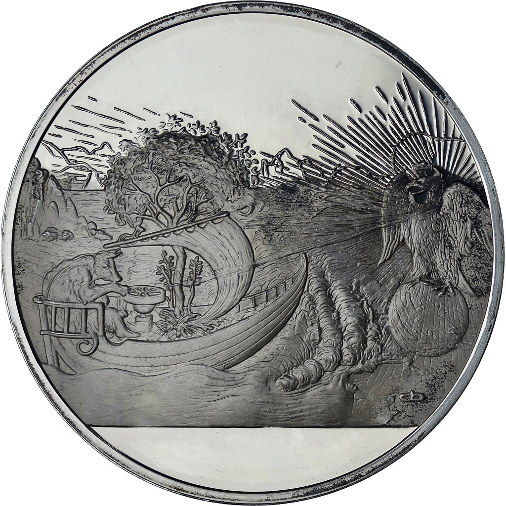 France, Medal, Léonard de Vinci, Le loup et l'aigle, Proof, MS(63), Silver