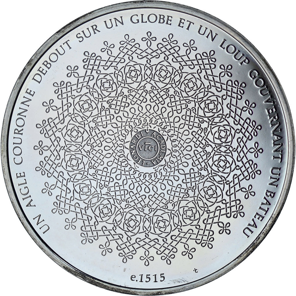 France, Medal, Léonard de Vinci, Le loup et l'aigle, Proof, MS(63), Silver