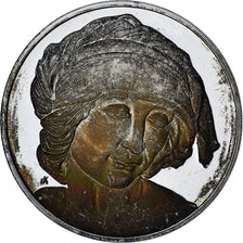 France, Medal, Léonard de Vinci, étude pour saint Anne, Proof, MS(60-62)