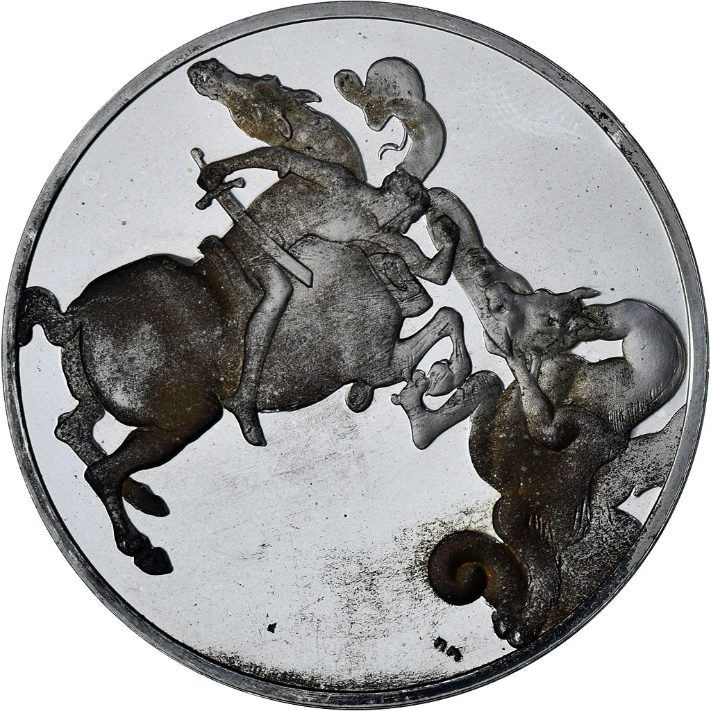 France, Medal, Léonard de Vinci, bataille de dragons, Proof, MS(63), Silver