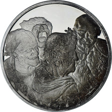 France, Medal, Léonard de Vinci, cinq têtes grotesques, Proof, MS(63), Silver