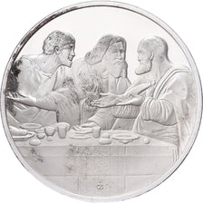 France, Medal, Léonard de Vinci, détail de la Cène, Proof, MS(63), Silver