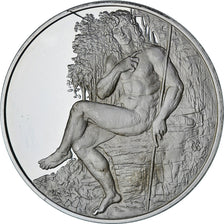 France, Médaille, Léonard de Vinci, saint Jean-Baptiste, Proof, SPL, Argent