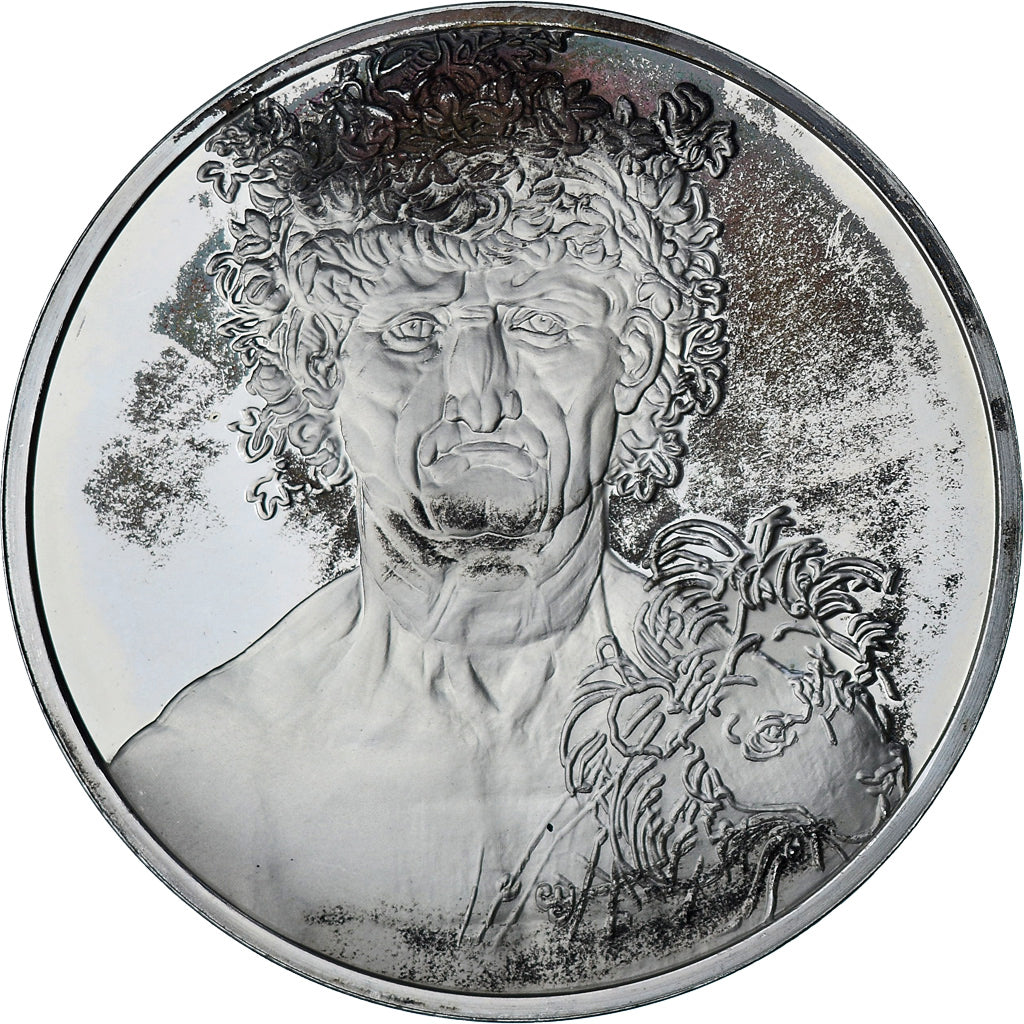 France, Medal, Léonard de Vinci, tête d'homme, Proof, MS(63), Silver