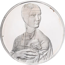France, Medal, Léonard de Vinci, la dame à l'hermine, Proof, MS(63), Silver