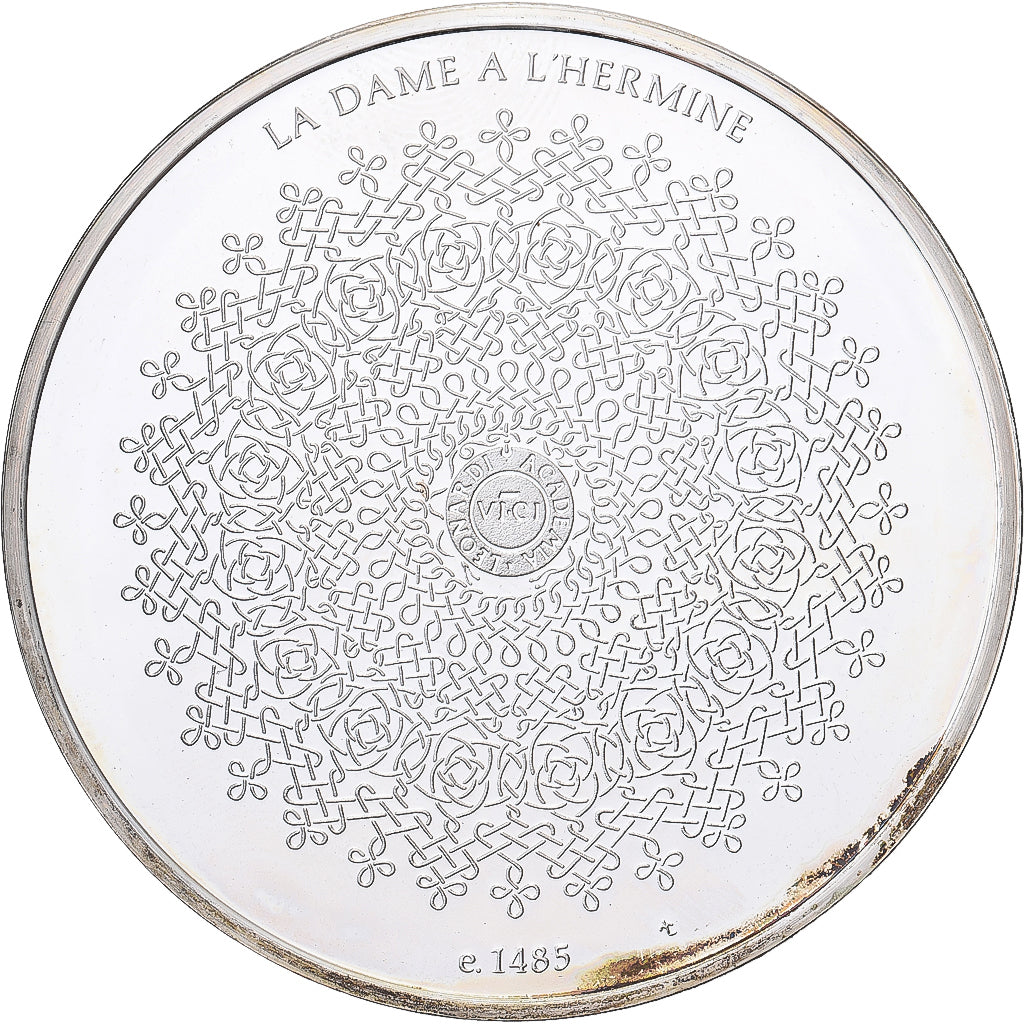 France, Medal, Léonard de Vinci, la dame à l'hermine, Proof, MS(63), Silver