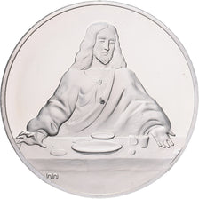 France, Médaille, Léonard de Vinci, le Christ, détail de la Cène, Proof, Argent