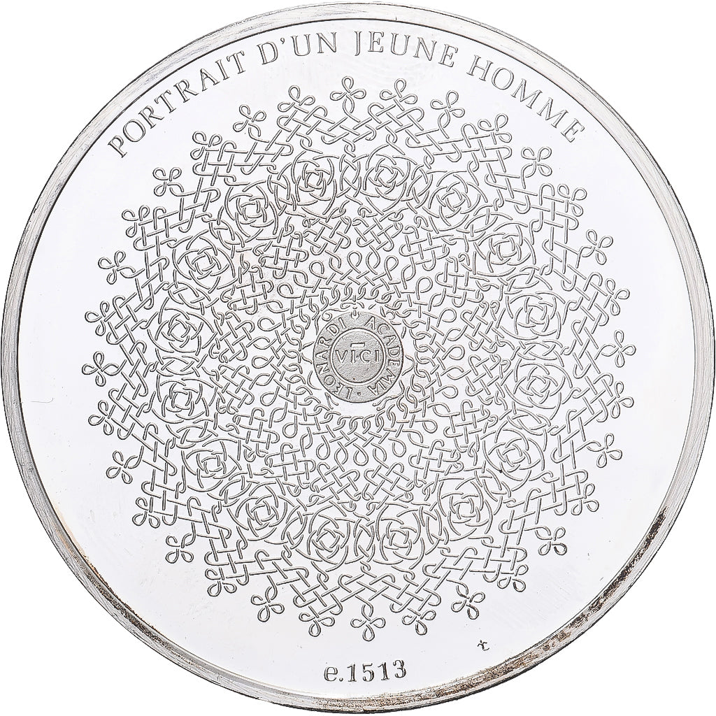 France, Medal, Léonard de Vinci, portrait d'un jeune homme, Proof, MS(64)