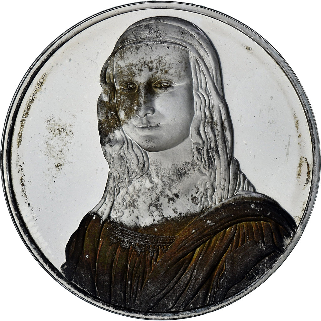 France, Médaille, Léonard de Vinci, Mona Lisa (la Joconde), Proof, SPL, Argent